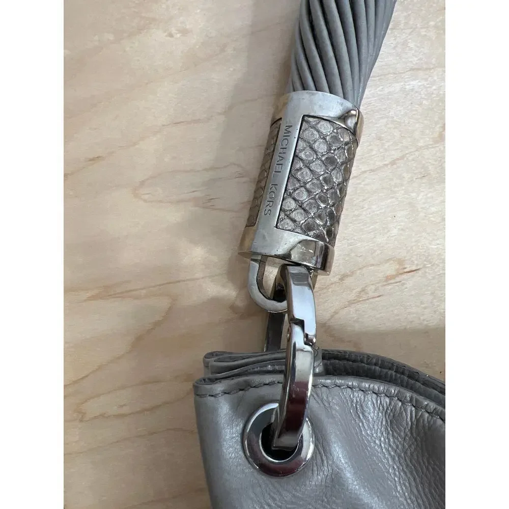 MICHAEL‎ KORS COLLECTION Tonne Taupe/Tan Calfskin/Snakeskin Hobo Bag